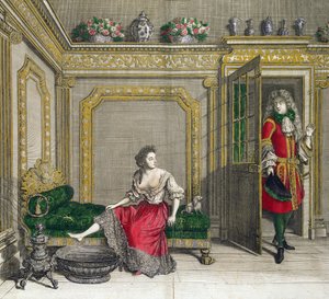 A fürdőhöz vetkőző hölgy, megjelent 1688-90 körül